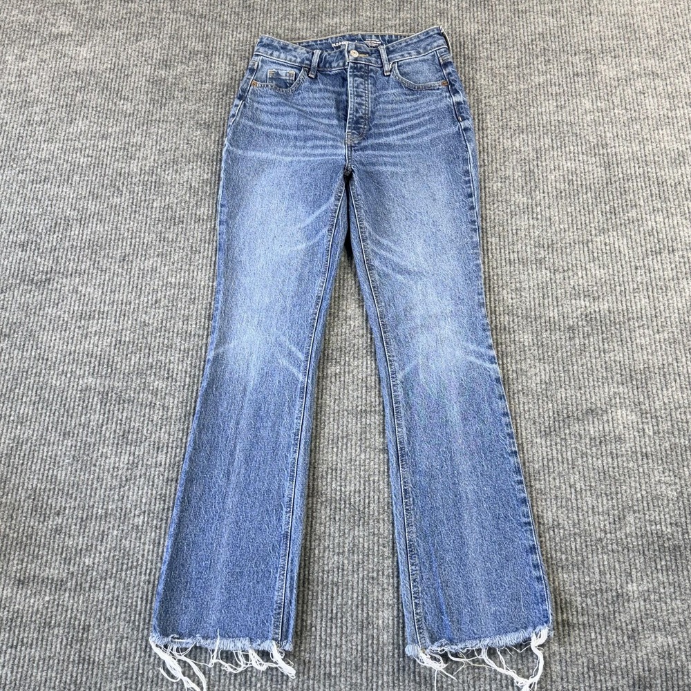 Old Navy Kicker Bootcut Jeans Womens 2 Petite Blue Medium Wash High Rise Denim
